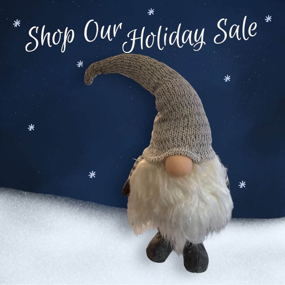 Cozy Gray Holiday‎ Gnome Decor
